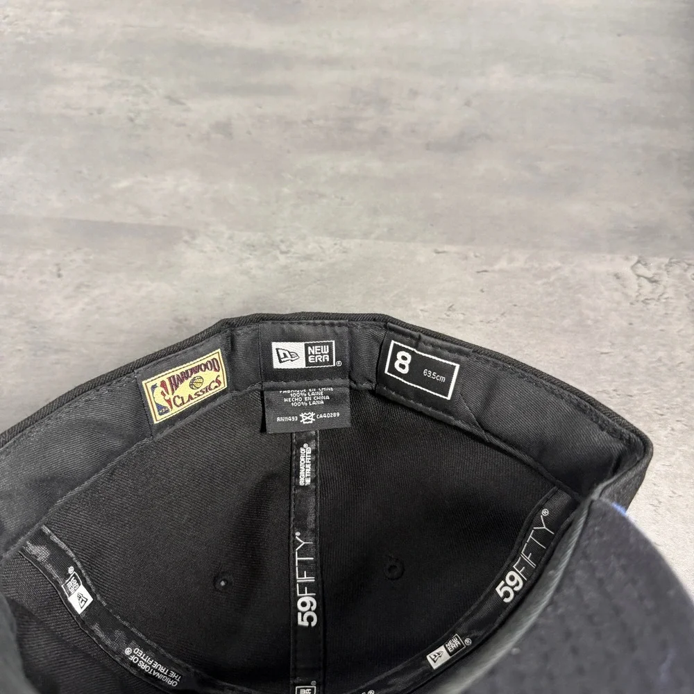 New Era Chicago Bulls Hat 8 Black Dark Powder Blue Windy City 59FIFTY Fitted Cap